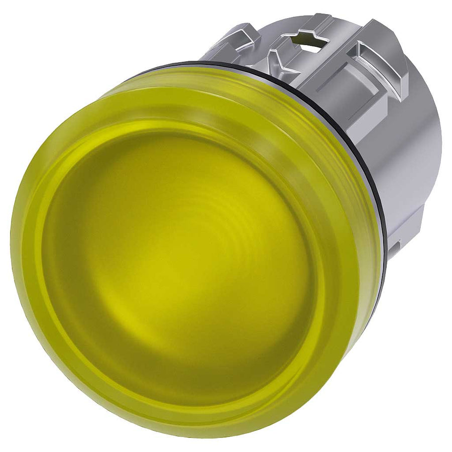 Cabeza pulsador 3SU, 22mm, metal, amarillo