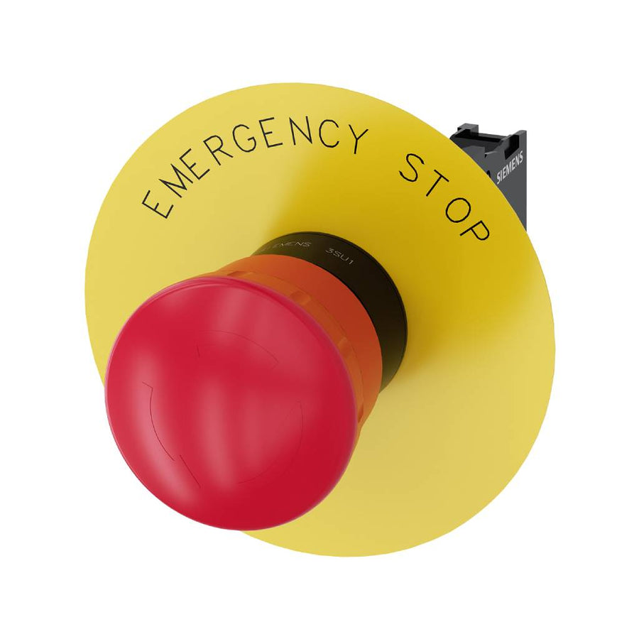 Pulsador seta para de emergencia., 40MM, rojo
