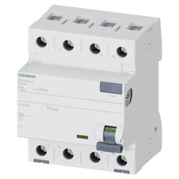 Interruptor diferencial, 4 polos, tipo AC, 80A, 30mA