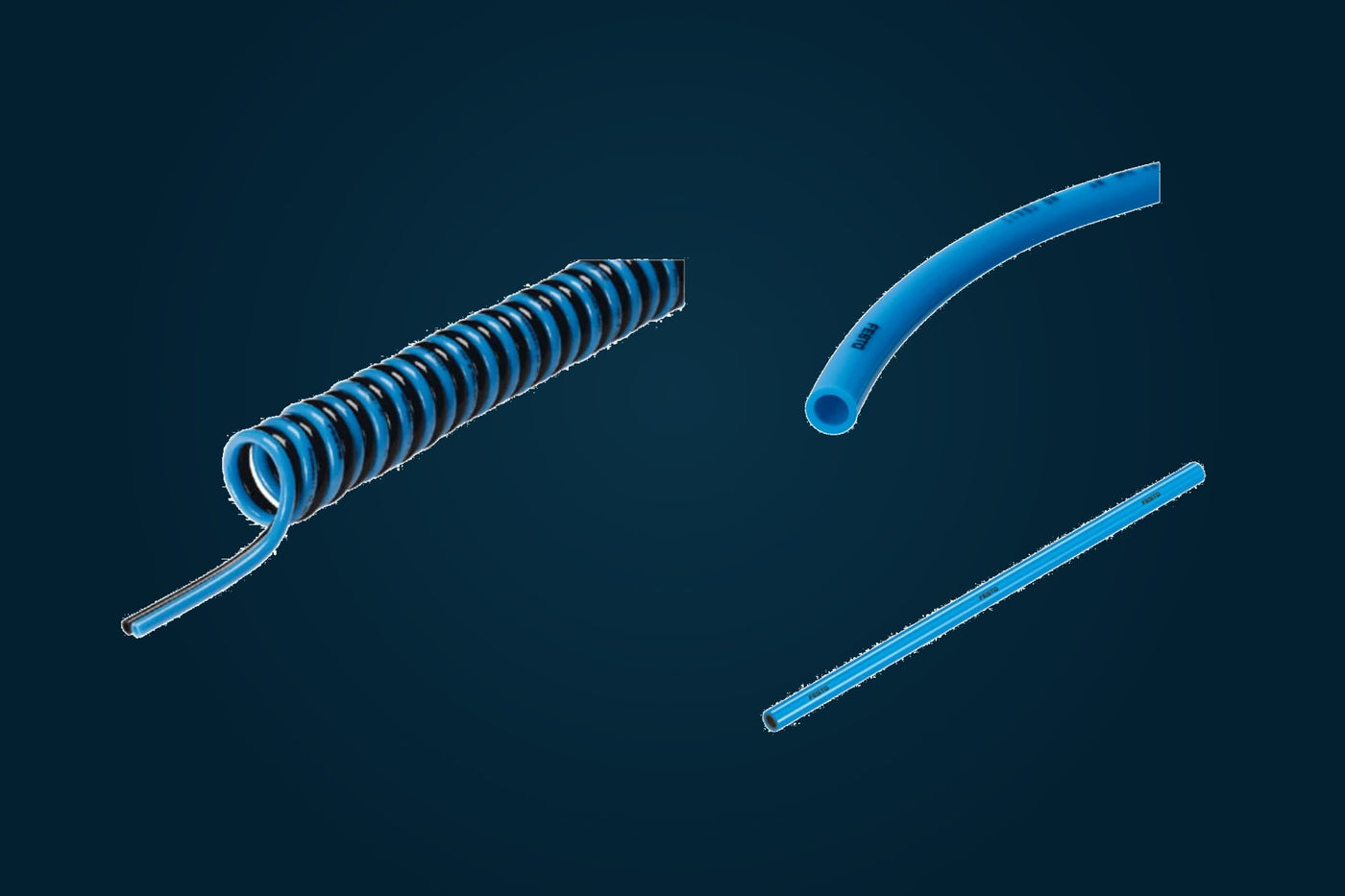 Tubo flexible en espiral, tubo de poliuretano y tubo de poliamida de Festo